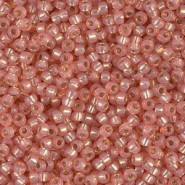 Miyuki seed beads 11/0 - Dyed salmon silver lined alabaster 11-642